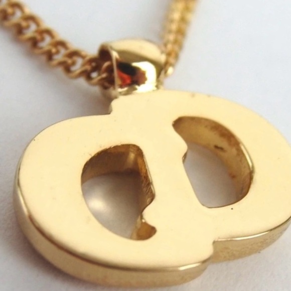 CHRISTIAN DIOR Gold CD Tie Chain - Picture 4 of 7